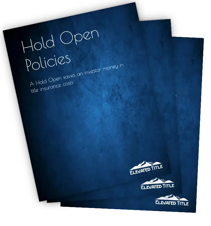Hold Open Policies
